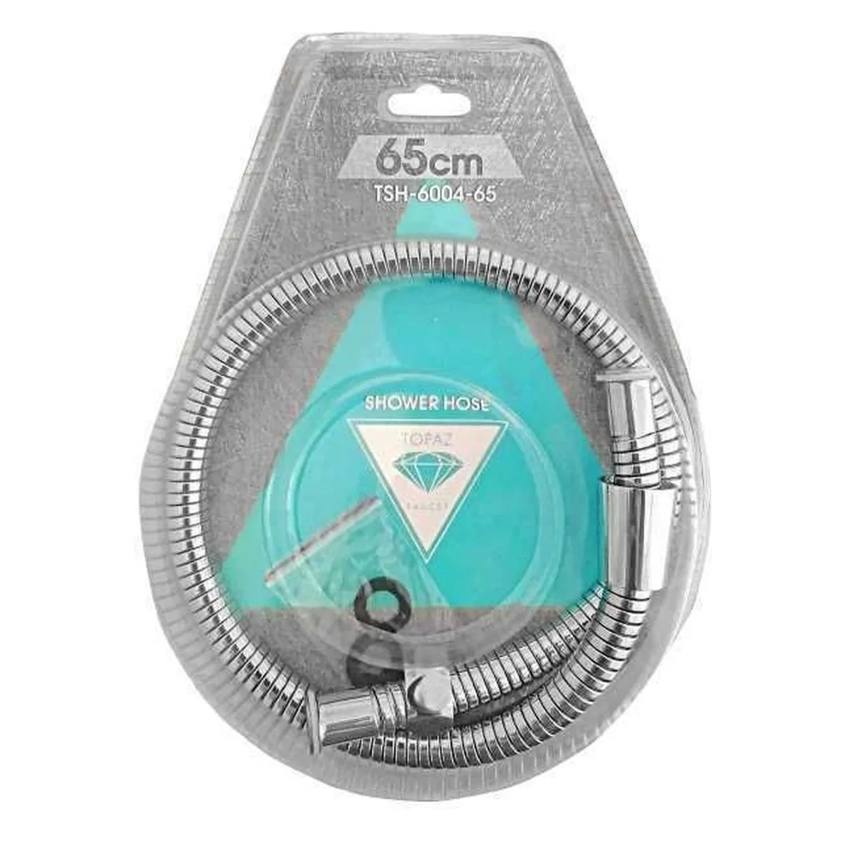 Шланг для душу TSH-6004-65 хром 65 см посилений, Blister, TOPAZ