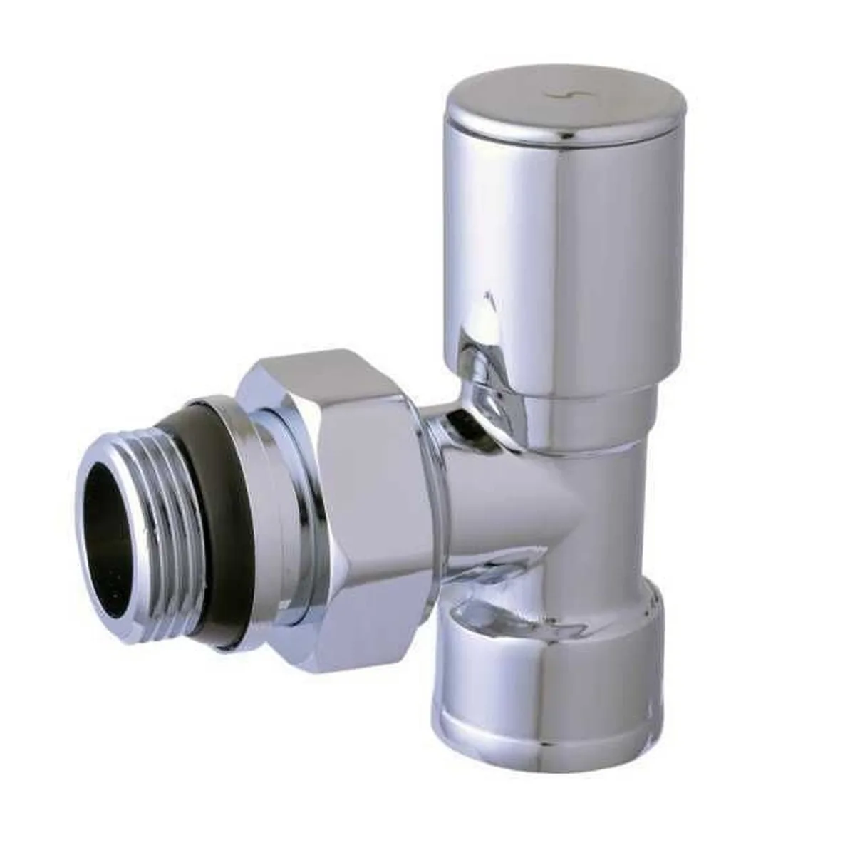 Кран вентильний кутовий з американкою 3/4″ CHROM 1855 з ущільнювачем, SOLOMON