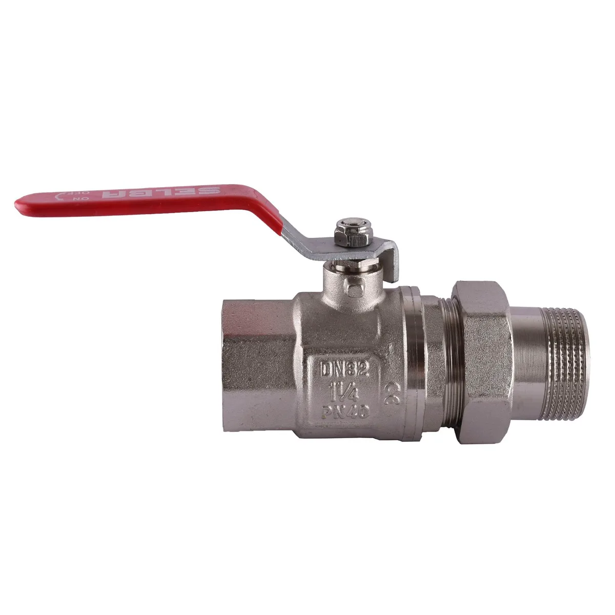 Кран кульовий прямий з американкою 1 1/4″ КР SL1509, SELBA