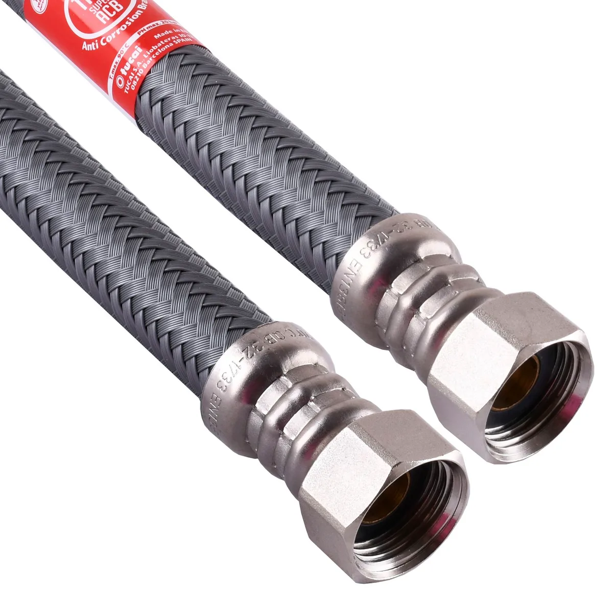 Шланг водяний 1/2″x1/2″ ВВ 0,3 м SUPER Антикорозія TAQ HG-1212-300 204282, TUCAI