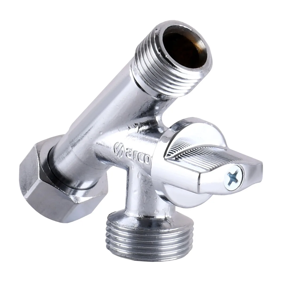 Кран кульовий з притискною гайкою CONECTA 1/2″х1/2″х3/4″ 280020, ARCO