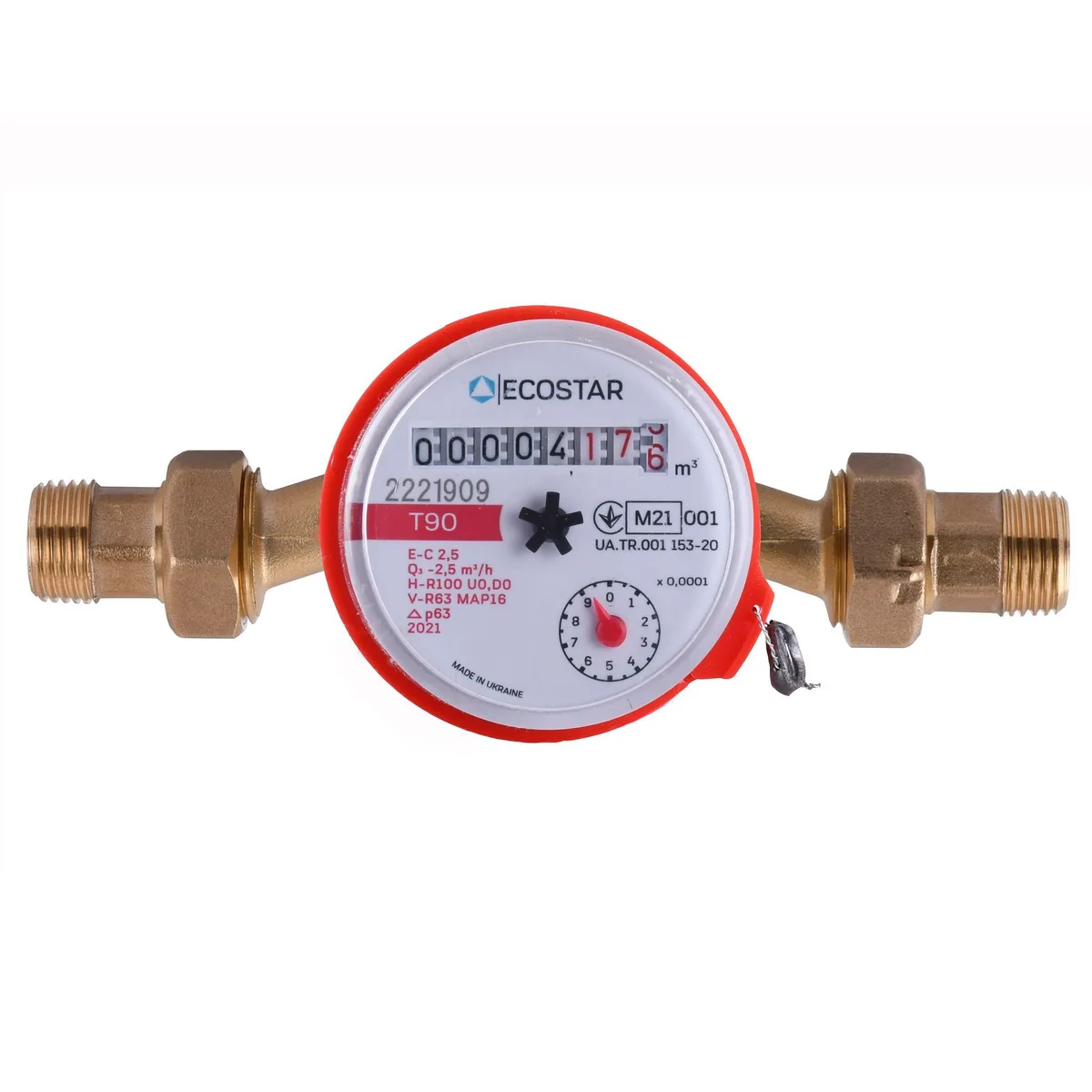 Лічильник гарячої води DN15 1/2″ L110 E-C 2,5, ECOSTAR