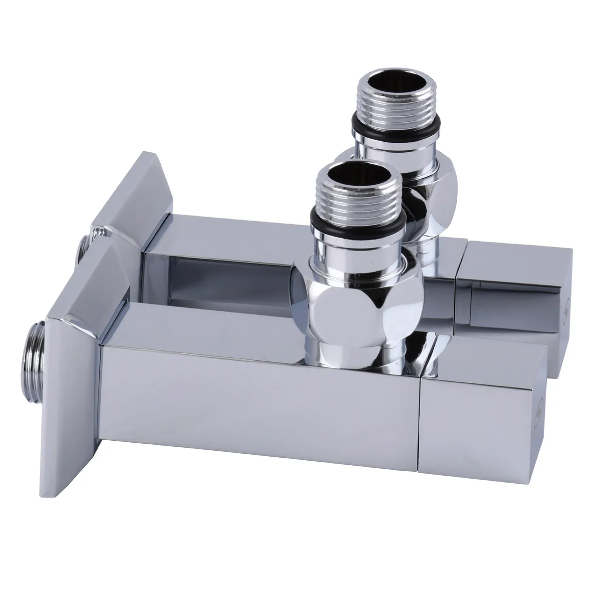 Набір Кран напівобертовий кутовий з американкою LUX 1/2″ CUBE CHROM 8888 (1 уп.), SOLOMON