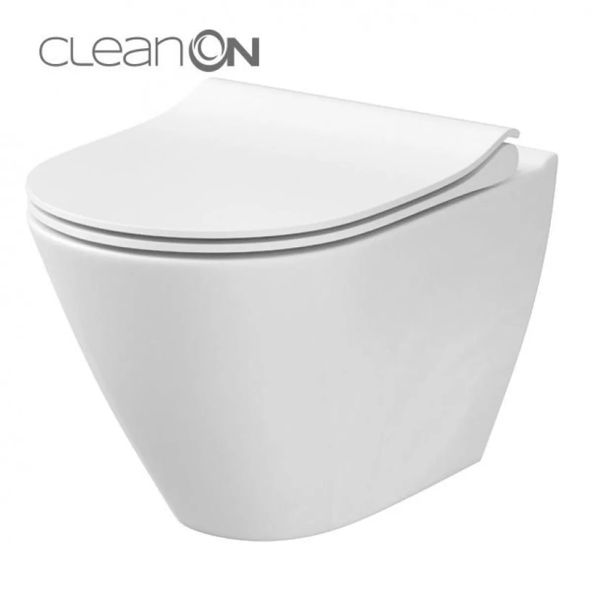 CET 743 CITY OVAL CLEAN ON підвісний з кришкою SLIM дюропласт ліфт, Cersanit