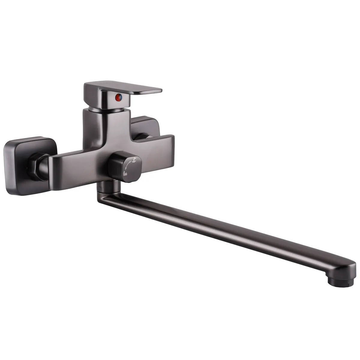 Змішувач для ванної Milano GLM-0208N-11-Graphite- EURO латунь L350 мм.Графіт Блиск., Globus Lux