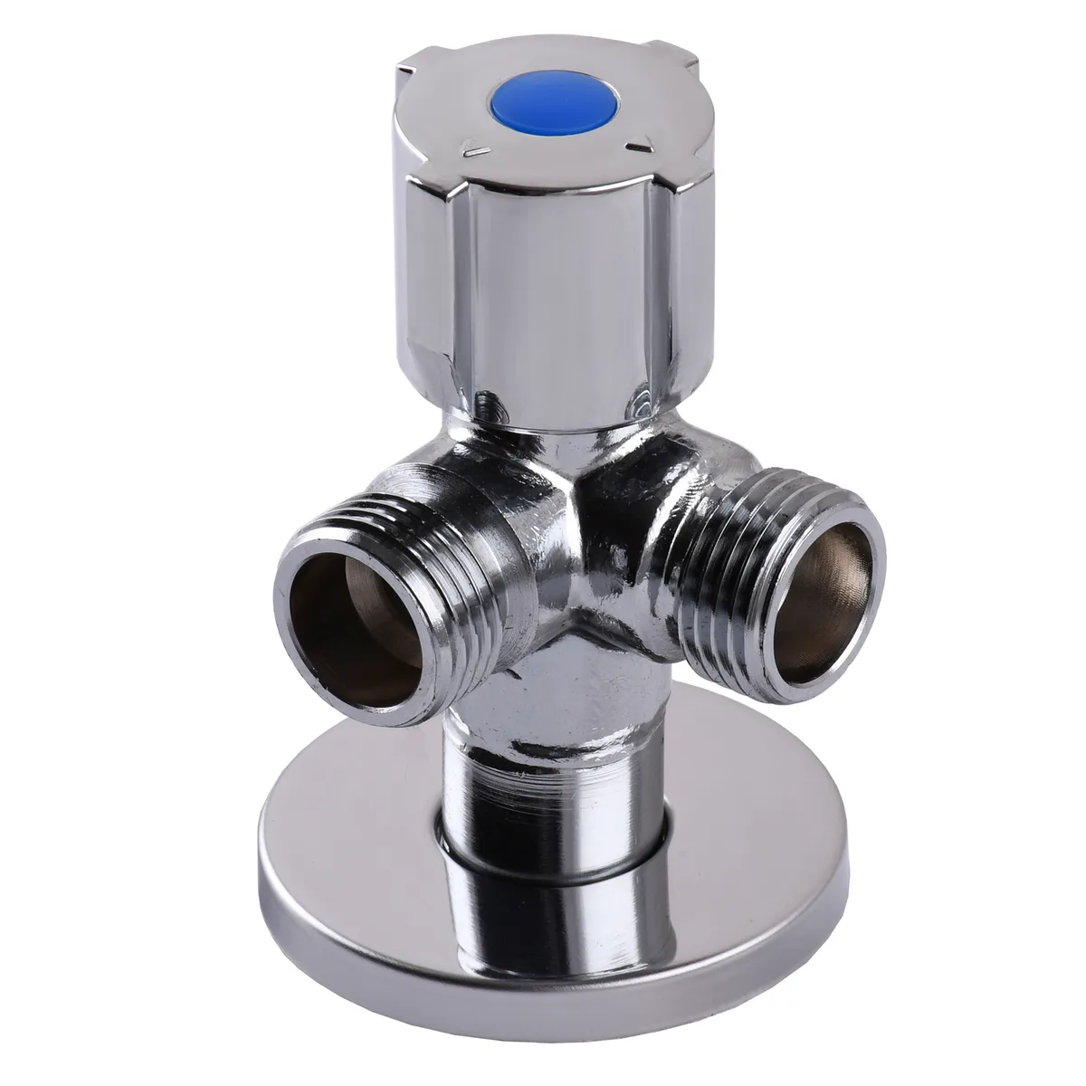 Кран кульовий кутовий подвійний 1/2″х 1/2″х1/2″ DOUBLE (SL1588), SELBA