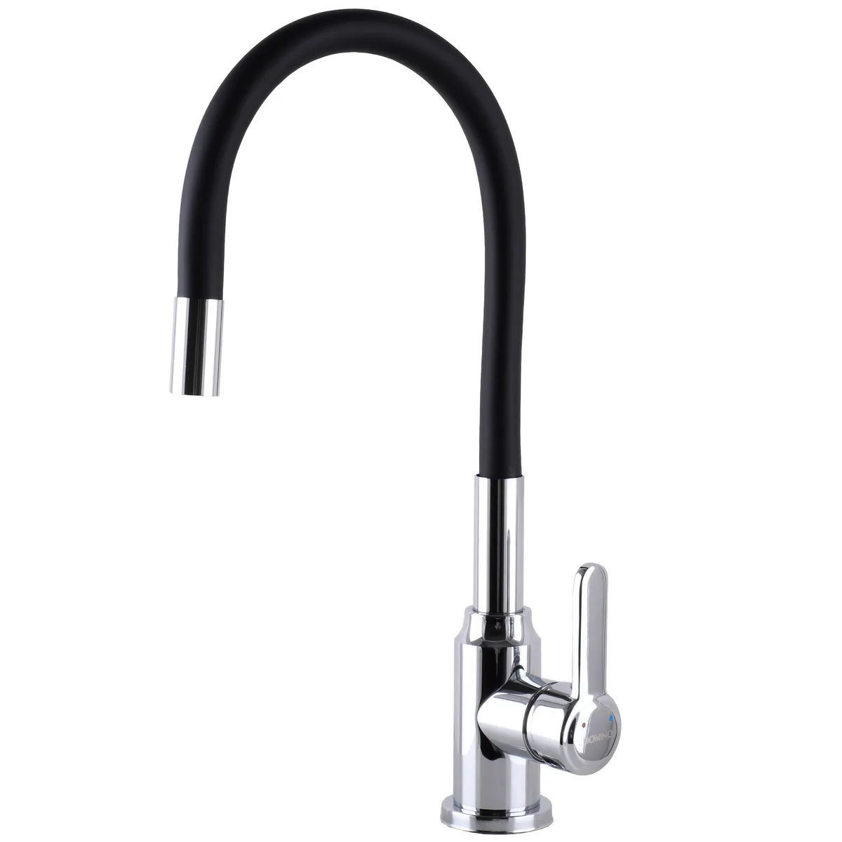 Змішувач для кухні ELLIPSE DCC-203L-BLACK гофровилив Чорний, На Гайці, DOMINO