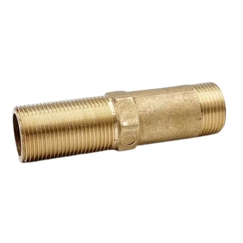 Різьбове з'єднання (згін) пряме латунне 3/4″ЗР х 3/4″ЗР ливарне довжина-100 мм 0643Б