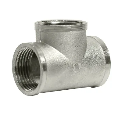 Трійник 1″х1/2″х1″ ВВВ нікель 8202 N, SOLOMON