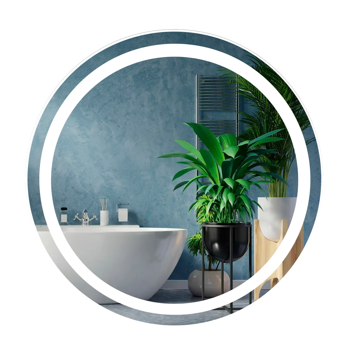 Дзеркало MRR-09 RND 800×800 mm LED FL, UNIO