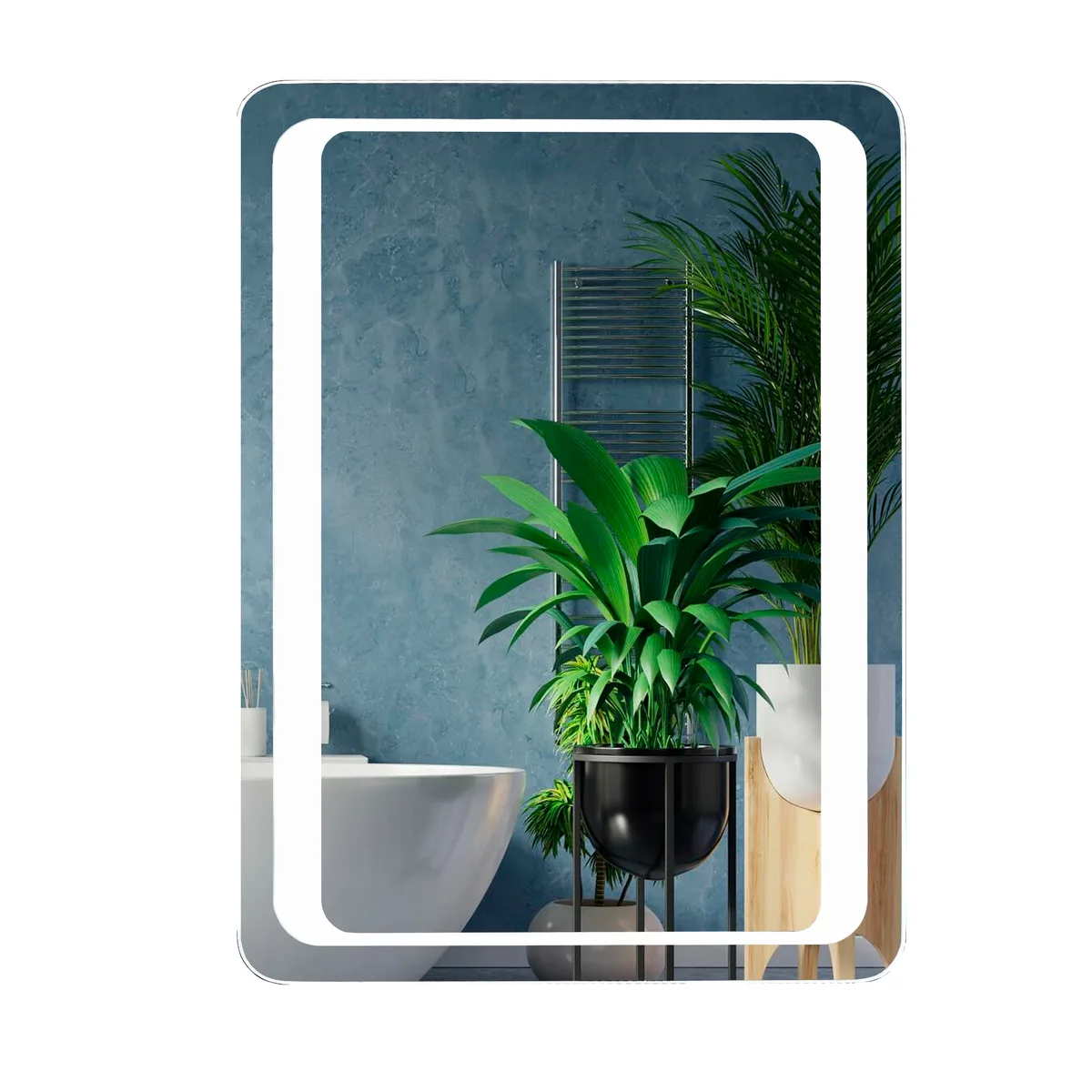 Дзеркало MRR-02 SQR-RA 600×800 mm LED FL, UNIO