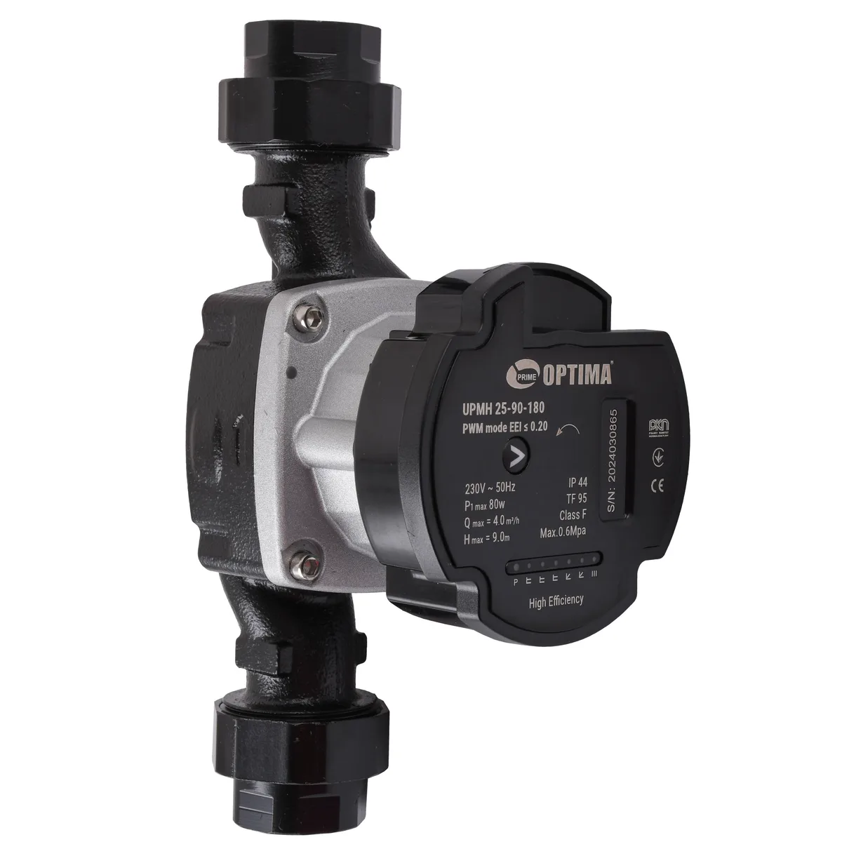 Насос циркуляційний енергоощадний PRIME UPMH 25-90AUTO 180 мм + гайки, Optima