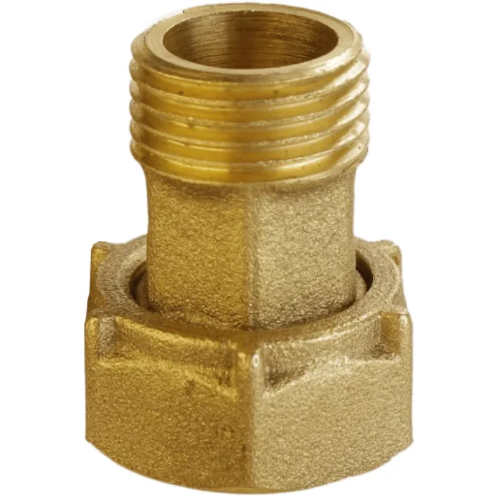 Штуцер для побутової техніки латунний 1/2″ВР х 3/8″ЗР без резинової прокладки Б2705КА