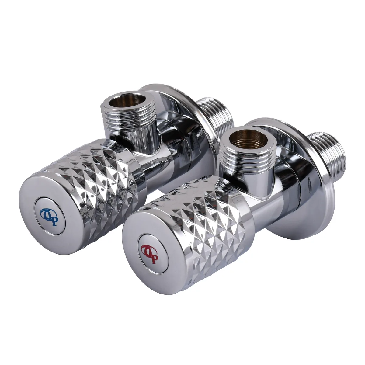 !!Набір кранів кутових кераміка PROFESSIONAL EXCLUSIVE 1/2″X1/2″ 9999 CHROME (1 уп.)