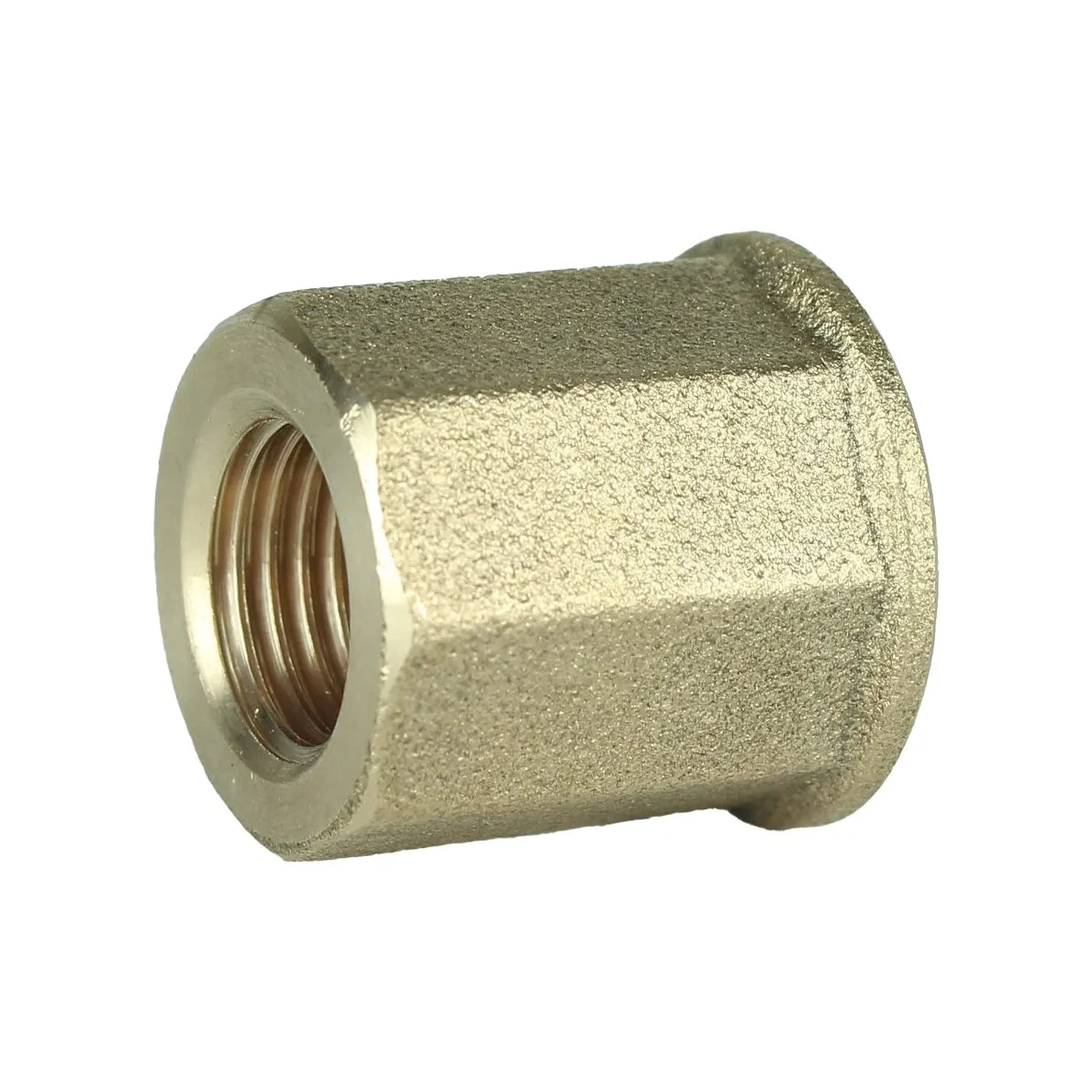Муфта 3/8″ВВ латунна восьмигранна А0301А