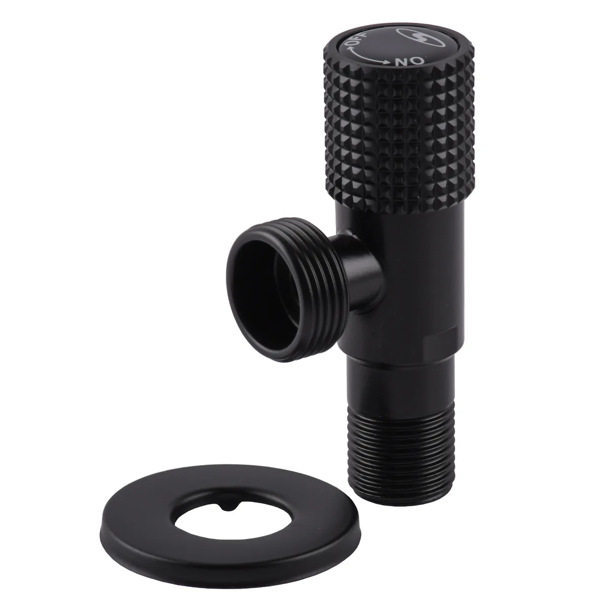 Кран кутовий кераміка EXCLUSIVE 1/2″X3/4″ 989 BB (BLACK/BLACK) ( 1 шт.), SOLOMON