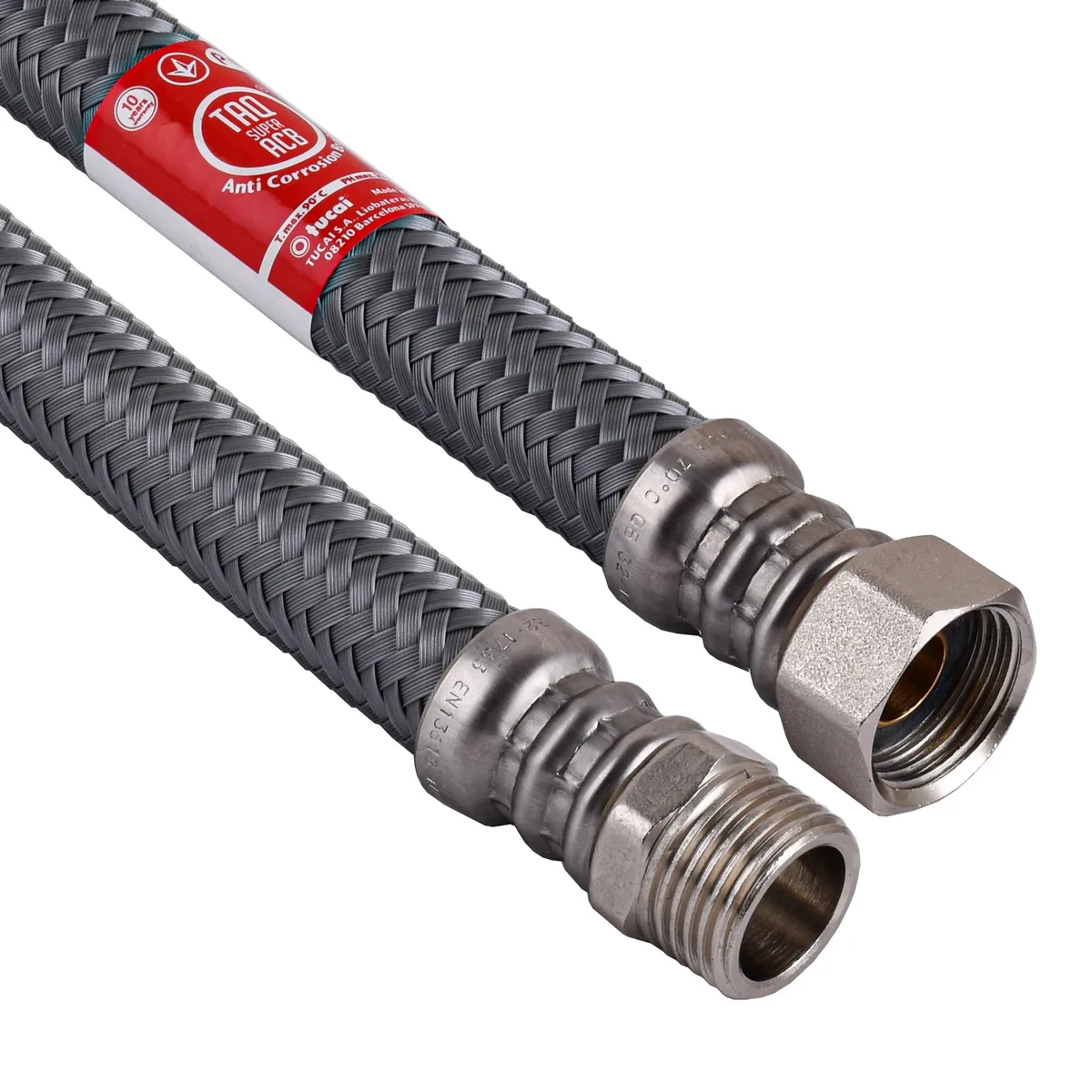 Шланг водяний 1/2″x1/2″ ЗВ 0,3 м SUPER Антикорозія TAQ MG-1212-300 204285, TUCAI