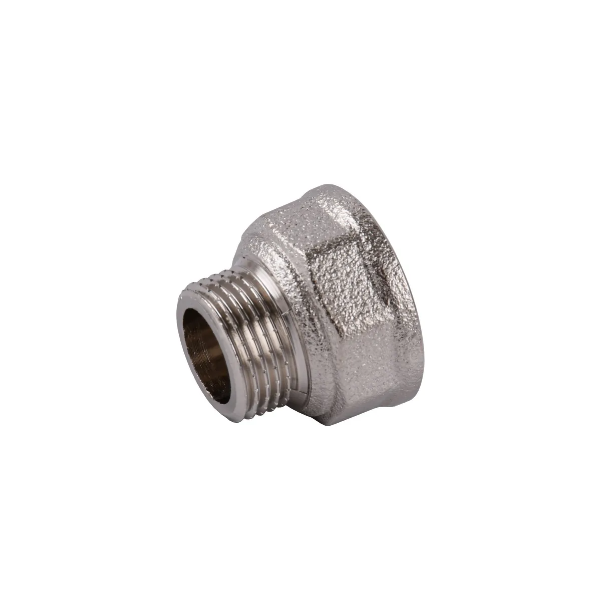 Перехідник редукційний 1/2″х3/8″ВЗ нікельований восьмигранний NK323O OPTIMUM