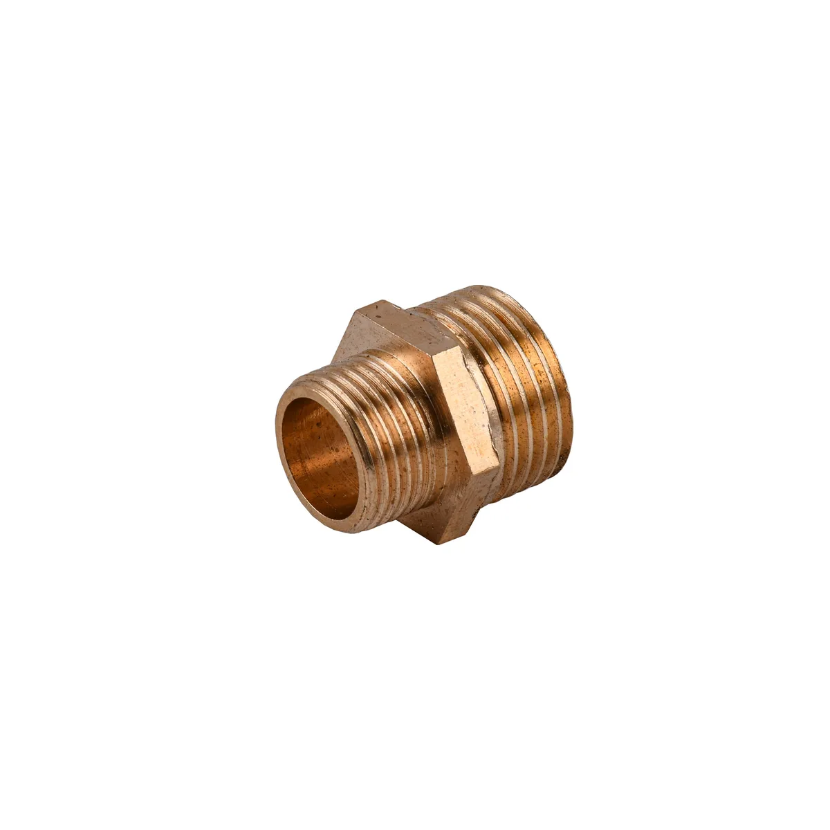 Ніпель редукційний 1/2″х3/8″ЗЗ латунний LN322S OPTIMUM