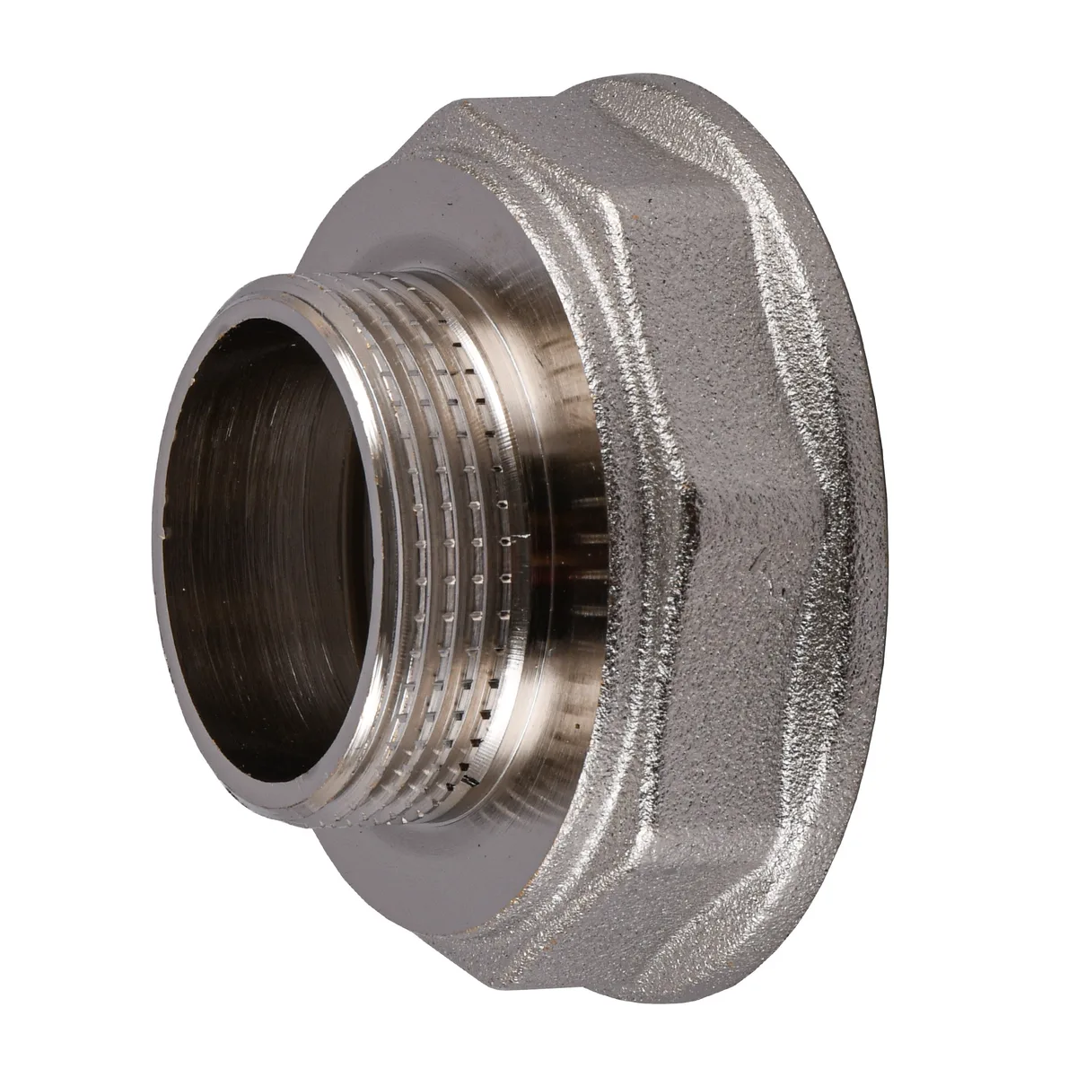 Перехідник редукційний 2″х1 1/4″ВЗ нікельований восьмигранний NK863O OPTIMUM