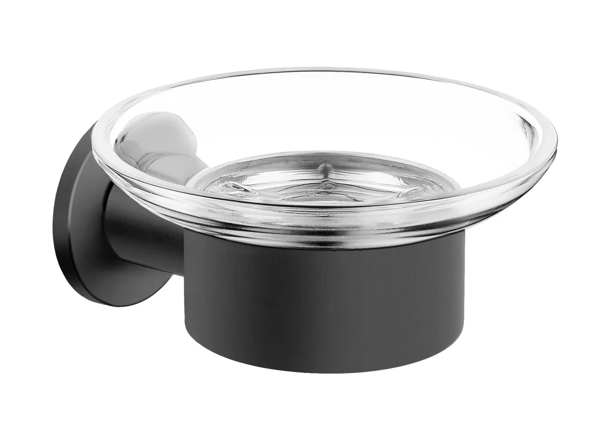 Smile мильниця скло тримач gun metal, Ferro