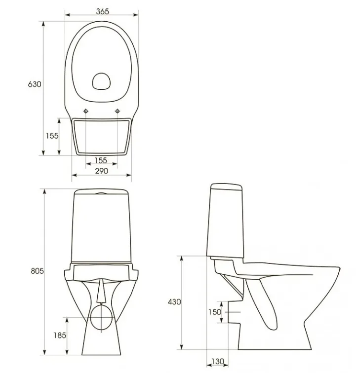 Бачок Arktik 011 без арматури, Cersanit