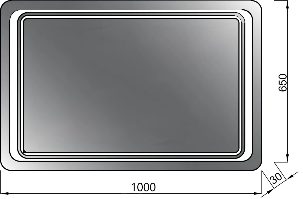 Дзеркало Duet Z-100 LED+defoger знято з вир-ва, Юввіс