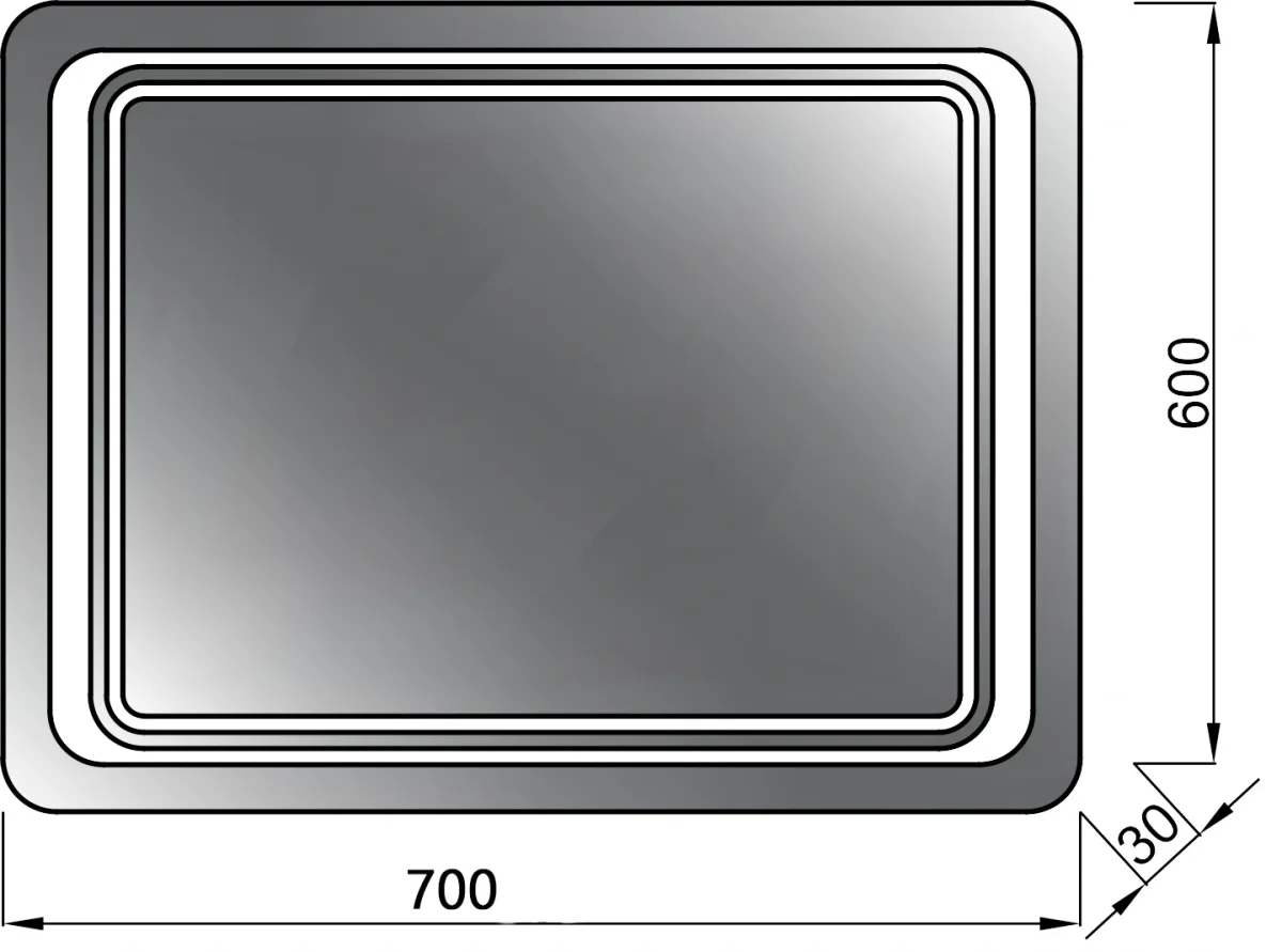Дзеркало Duet Z-70 LED, Юввіс