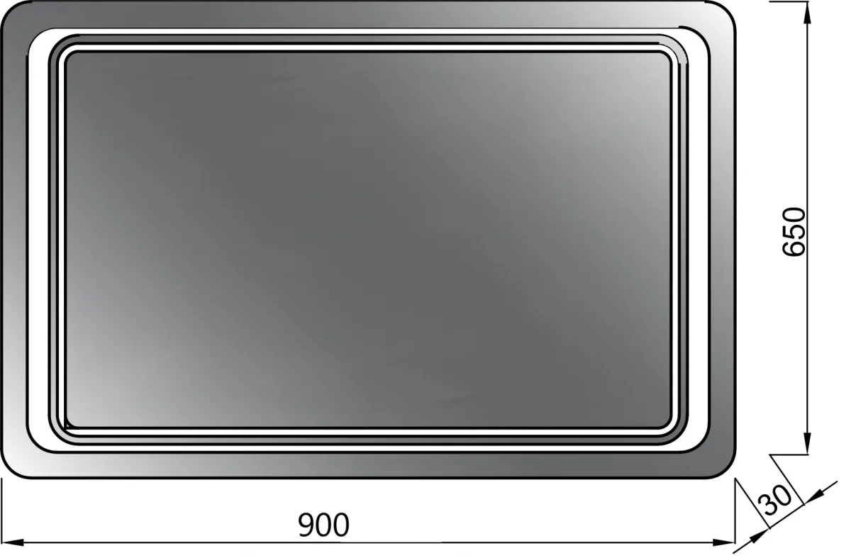 Дзеркало Duet Z-90 LED, Юввіс