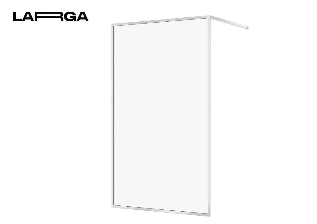 Кабіна душова Walk-in Larga профіль прозоре скло, 120×200, Хром, Cersanit