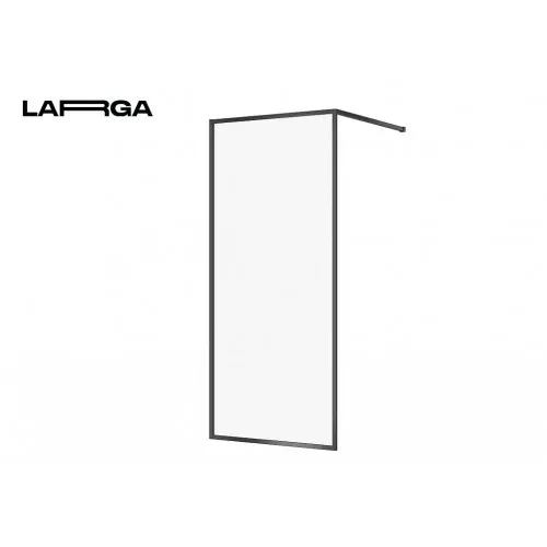 Кабіна душова Walk-in Larga профіль, 90×200, Чорний, Cersanit