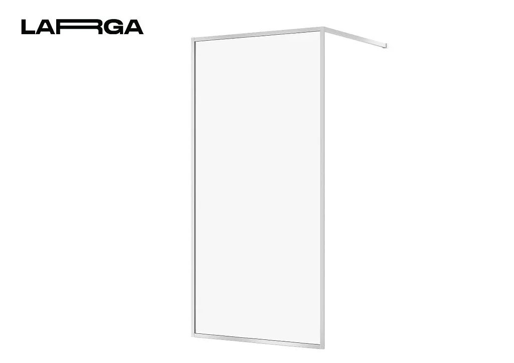 Кабіна душова типу Walk-in Larga профіль прозоре скло, 100×200, Хром, Cersanit