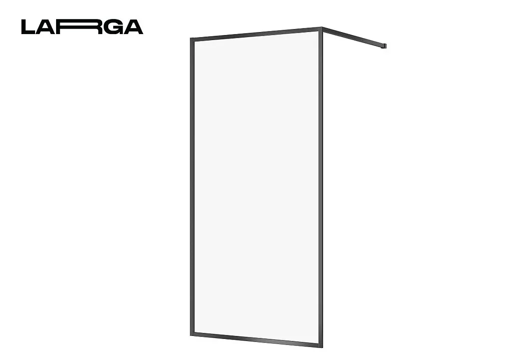 Кабіна душова типу Walk-in Larga профіль, 100×200, Чорний, Cersanit