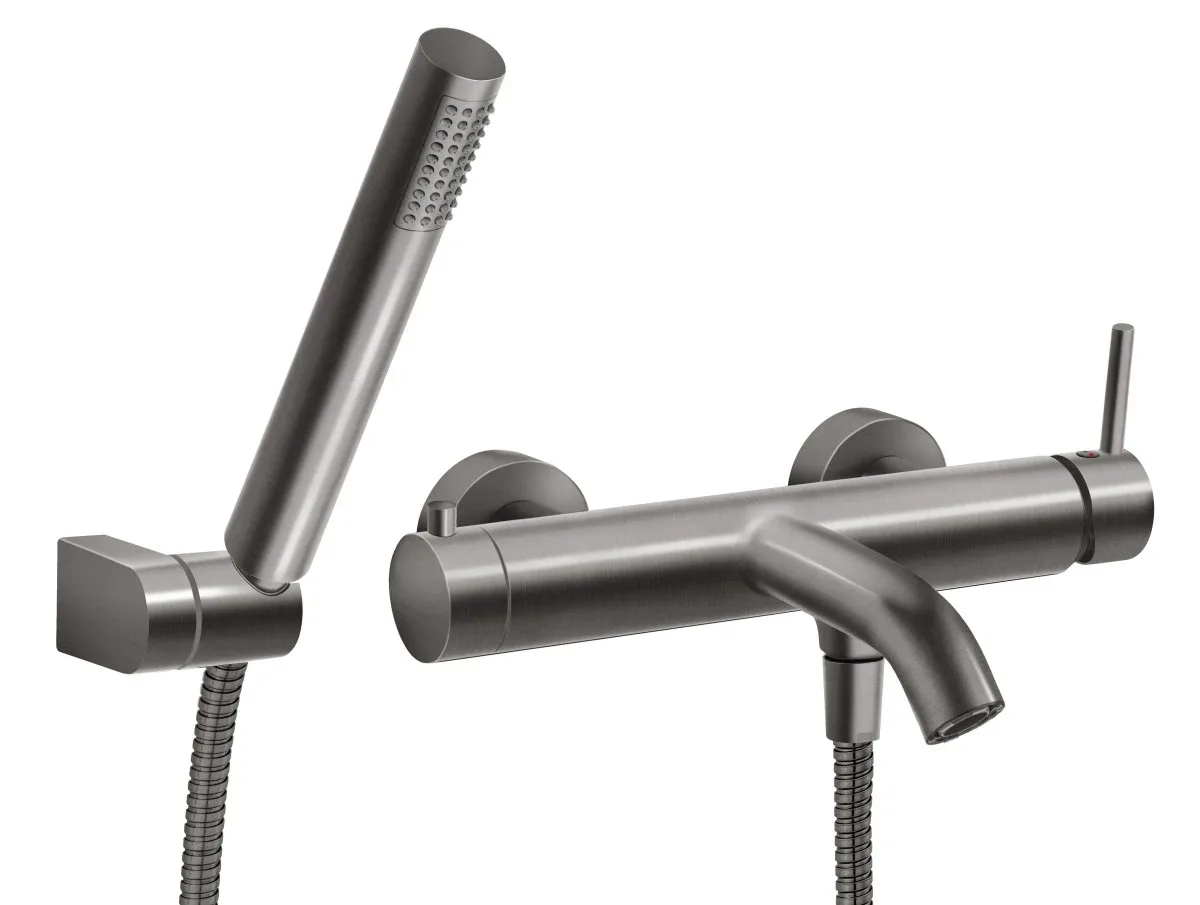 Змішувач для ванни з душовим комплектом gun metal Ciriculus, Ferro
