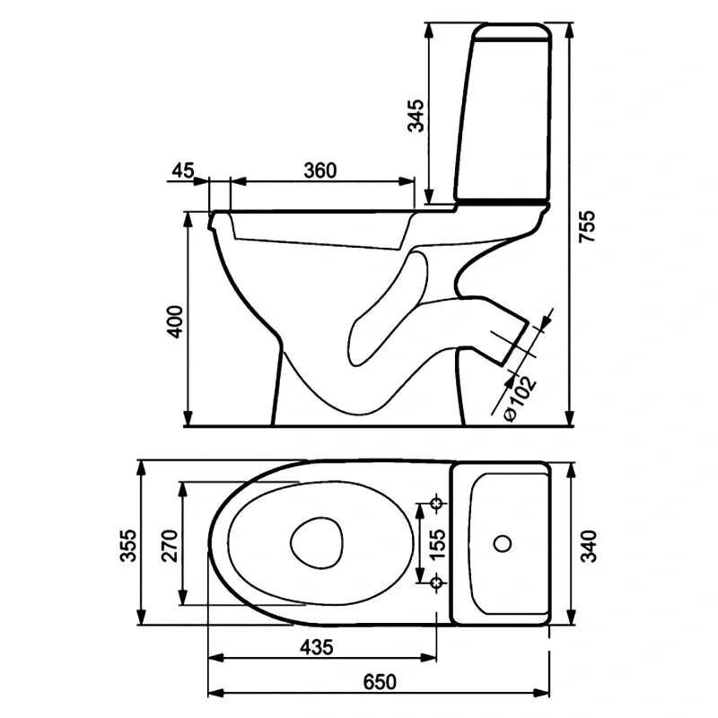 Компакт 437 Eko 2000 E031 3/6 L cos дуропл, Cersanit