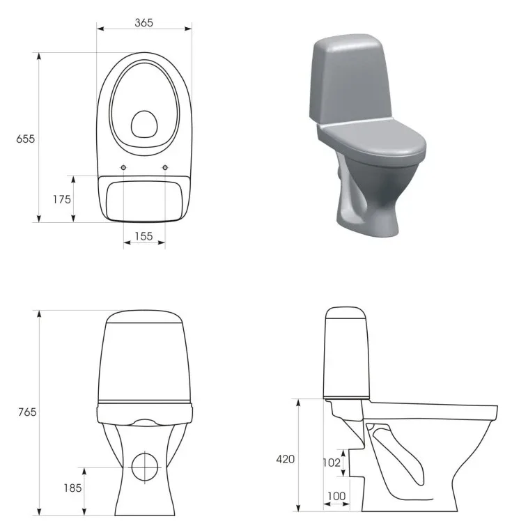 Компакт 799 EKO Simpleon 010 3/6 DUR M, Cersanit