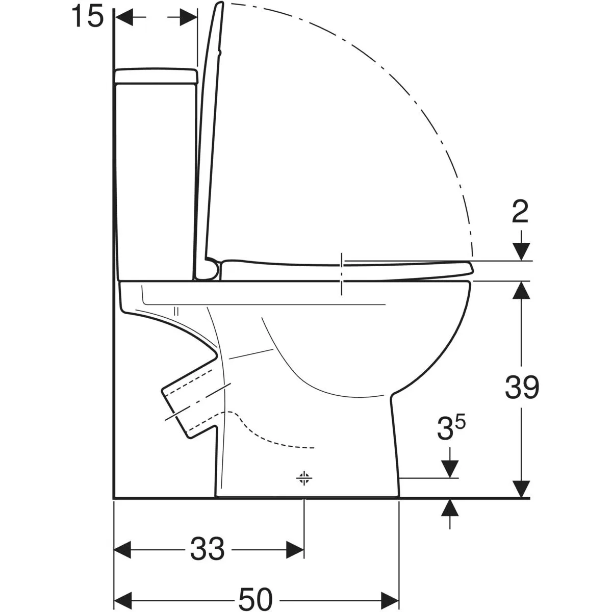 Унітаз-компакт Status кос бачок 3/6 л нижн підв з кришкою Duroplast Soft close Click2Clean, Kolo