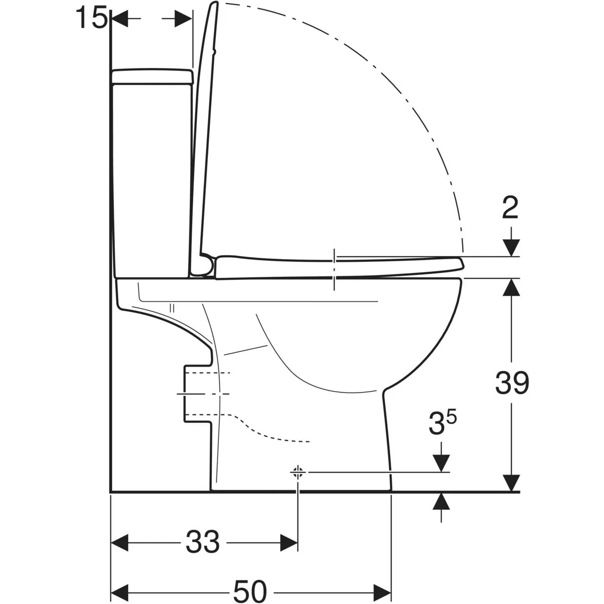 Унітаз-компакт Status гор.вип бачок 3/6 л нижн підв з кришкою Duroplast Soft close Click2Clean, Kolo