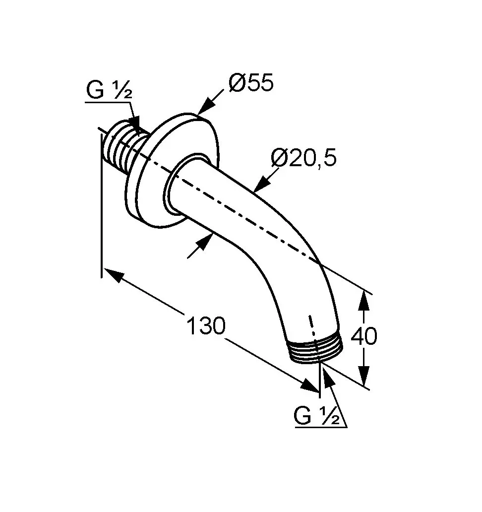 Кронштейн душовий Freshline 00000022953, Kludi