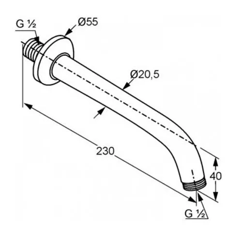 Кронштейн душовий Freshline 00000022954, Kludi