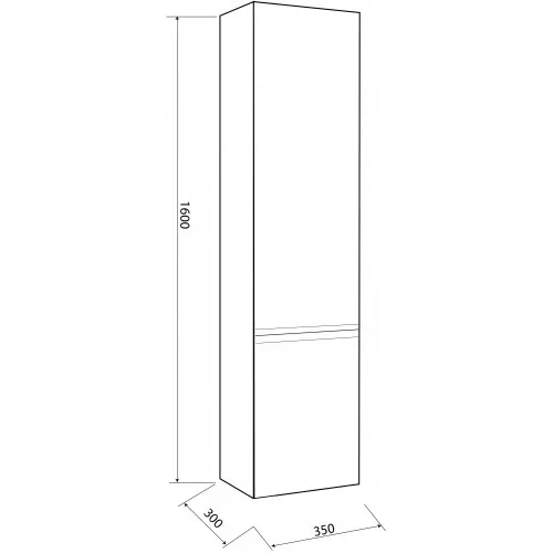 Пенал EVA R, 1600×350, Білий, Norway
