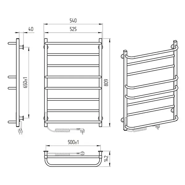 Рушникосушка Комфорт ЧФ 8, електро R3
