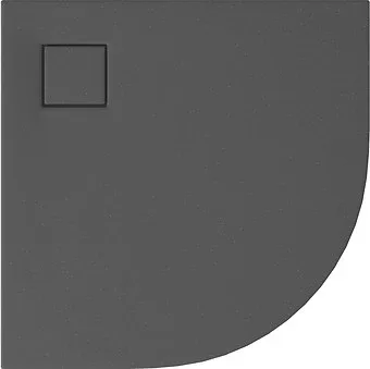 Сет B453 душовий піддон напівкруглий Tako Slim сифон, 90×4, Сірий матовий, Cersanit