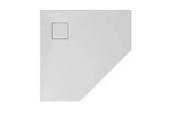 Сет B544 душовий піддон п'ятикутний Tako Slim сифон, 80×4, Білий матовий, Cersanit