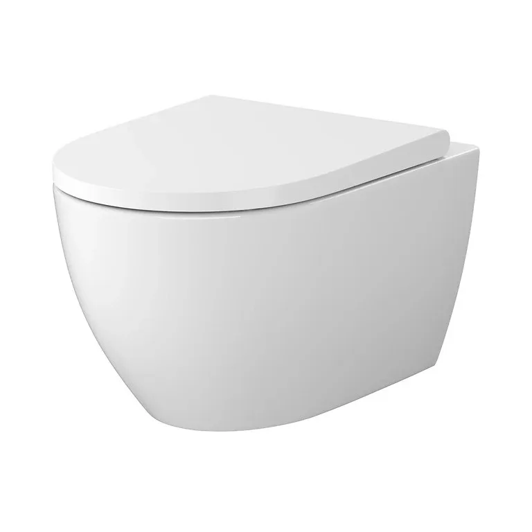 Сет B875 Унітаз підвісний Zen PRO Stream ON овальний з дюропластовим сидінням Larga Slim Wrap з плав, Cersanit