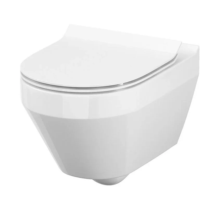 Сет В216 унітаз підвісний Crea Clean ON овальний з кришкою Slim, Cersanit