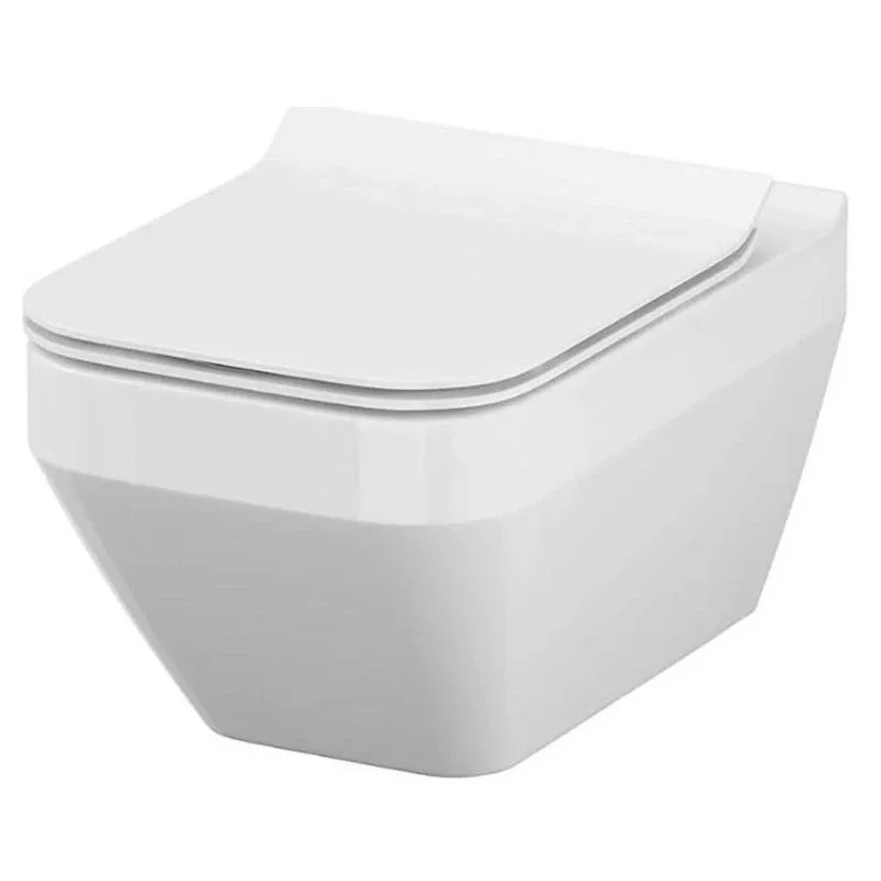 Сет В217 унітаз підвісний Crea Clean ON прямокутний з кришкою Slim, Cersanit