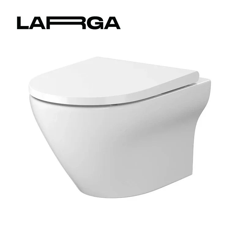 Сет В331 унітаз підвісний Larga EW Clean ON овальний з дюр Сидінням Slim Wrap з плавним закривання, Cersanit