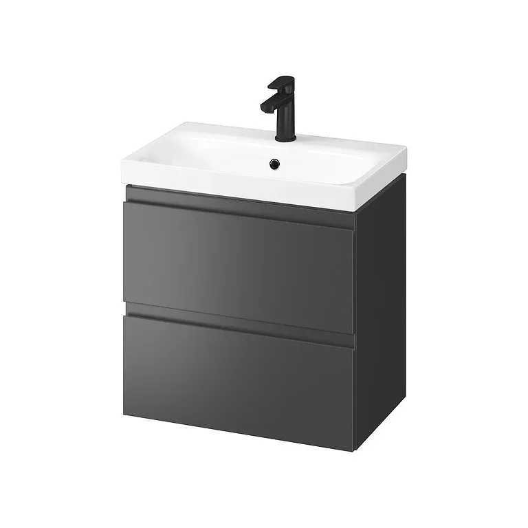 Сет меблевий B887 Moduo Slim 60 тумба+умивальник, Антрацит, Cersanit