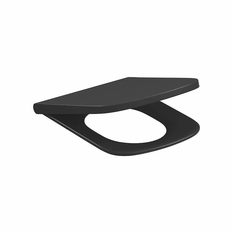 Сидіння дюр для унітазу Larga Антрацит Clean ON прямокутне Slim Wrap з пл закриттям, Cersanit